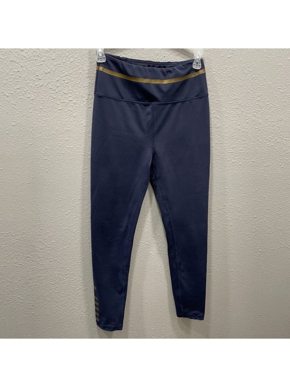 Allfenix Anthropologie Blue/Gold Stripes Leggins Women Size S